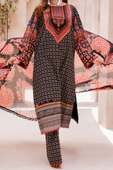 C Prints By Charizma Unstitched 3 Piece Printed Lawn Vol-07 Black Edition Suit-CP4-58