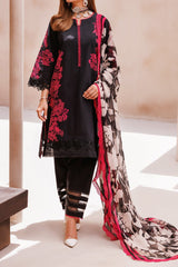 C Prints By Charizma Unstitched 3 Piece Printed Lawn Vol-07 Black Edition Suit-CP4-59