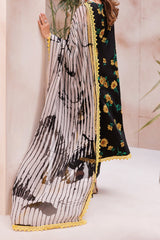 C Prints By Charizma Unstitched 3 Piece Printed Lawn Vol-07 Black Edition Suit-CP4-62