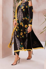 C Prints By Charizma Unstitched 3 Piece Printed Lawn Vol-07 Black Edition Suit-CP4-62