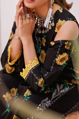 C Prints By Charizma Unstitched 3 Piece Printed Lawn Vol-07 Black Edition Suit-CP4-62