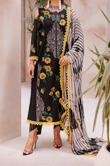 C Prints By Charizma Unstitched 3 Piece Printed Lawn Vol-07 Black Edition Suit-CP4-62