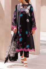 C Prints By Charizma Unstitched 3 Piece Printed Lawn Vol-07 Black Edition Suit-CP4-63