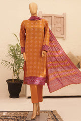 HZ Unstitched 3 Piece Chunri Printed Lawn Suit-CPC-101-A