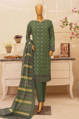 HZ Unstitched 3 Piece Chunri Printed Lawn Suit-CPC-101-B