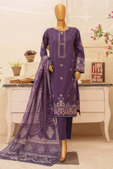 HZ Unstitched 3 Piece Chunri Printed Lawn Suit-CPC-104-A