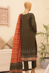 HZ Unstitched 3 Piece Chunri Printed Lawn Suit-CPC-105-A