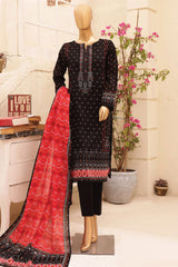 HZ Unstitched 3 Piece Chunri Printed Lawn Suit-CPC-105-B