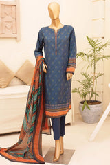 HZ Unstitched 3 Piece Chunri Printed Lawn Suit-CPC-106-A