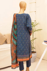 HZ Unstitched 3 Piece Chunri Printed Lawn Suit-CPC-106-A