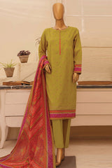 HZ Unstitched 3 Piece Chunri Printed Lawn Suit-CPC-106-B