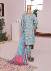 Sumi Stitched 3 Piece Cambric Vol-02 Collection'2025-CPI-11-TEAL BLUE