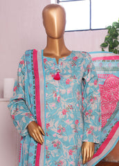 Sumi Stitched 3 Piece Cambric Vol-02 Collection'2025-CPI-11-TEAL BLUE