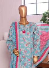Sumi Stitched 3 Piece Cambric Vol-02 Collection'2025-CPI-11-TEAL BLUE