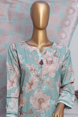 Printkari By HZ Stitched 3 Piece Emb Slub Cambric Suit-CPK-803