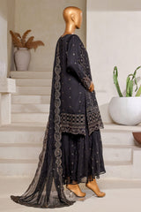 Afsany by Sada Bahar Stitched 3 Piece Luxury Chiffon Vol-13 Collection'2025-CR-28-Black