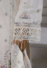 Afsany By Sada Bahar Stitched 3 Piece Luxury Chiffon Vol-15 Suit-CR-30 CREAM