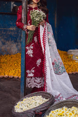 Sahakari By Sahane Unstitched 3 Piece Luxury Lawn Suit-CT-10001-Gulaab