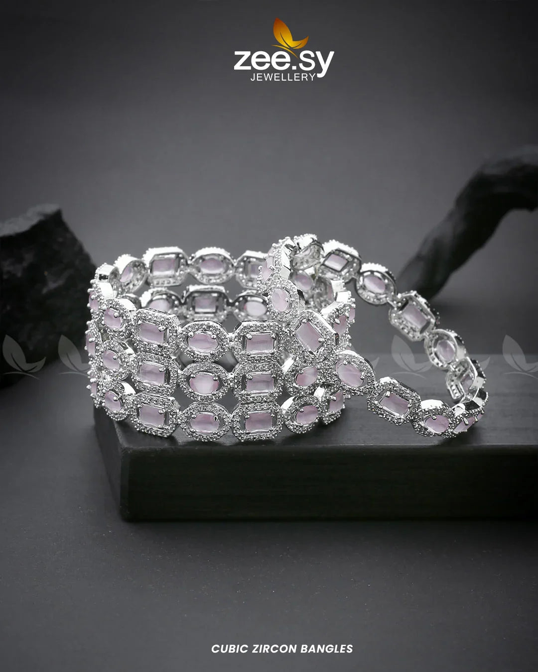 Cubic Zircon Bangles - Zeesy Jewellery