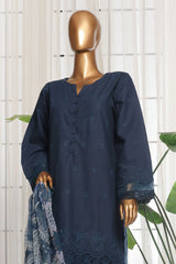 Sada Bahar Stitched 3 Piece Chikankari Lawn Suit-CK-03-Blue