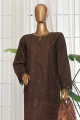 Sada Bahar Stitched 3 Piece Chikankari Lawn Suit-CK-04-Olive