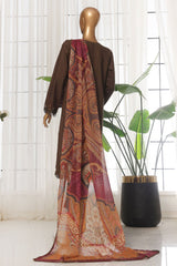 Sada Bahar Stitched 3 Piece Chikankari Lawn Suit-CK-04-Olive