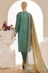 Sada Bahar Stitched 3 Piece Cutwork Emb Lawn Vol-04 Suit-CW-11400-Teal