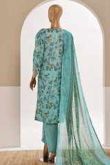 Sada Bahar Stitched 3 Piece Cutwork Emb Lawn Vol-04 Suit-CW-2120-Ferozi