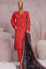 Sada Bahar Stitched 3 Piece Emb Khaddar Cutwork Vol-02 Suit-CW-7918