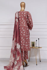 Raya By Sada Bahar Stitched 3 Piece Festive Emb Lawn Vol-02 Suit-CW-84-Brown