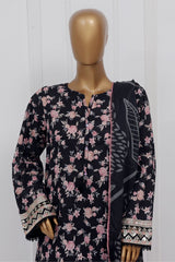 Raya By Sada Bahar Stitched 3 Piece Festive Emb Lawn Vol-02 Suit-CW-85-Black