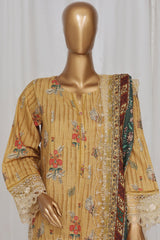Sada Bahar Stitched 3 Piece Emb Khaddar Vol-03 Suit-CW-ED-05-Golden