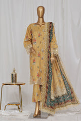 Sada Bahar Stitched 3 Piece Emb Khaddar Vol-03 Suit-CW-ED-05-Golden