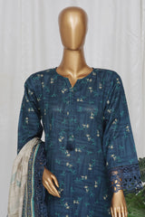 Sada Bahar Stitched 3 Piece Emb Khaddar Vol-03 Suit-CW-ED-8145-Blue