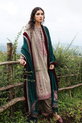 Zara Shahjahan Unstitched 3 Piece Winter Shawl Suit-Cyra