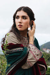Zara Shahjahan Unstitched 3 Piece Winter Shawl Suit-Cyra