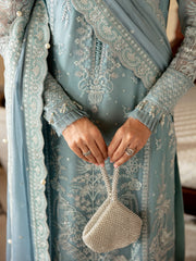 Gulaal Unstitched 3 Piece Emb Chiffon Vol-01 Suit-Calypso GL-EC-23V1-05