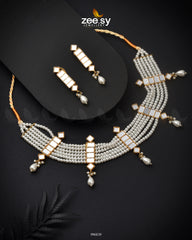 Canna Necklace Set White - Zeesy Jewellery