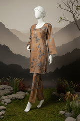 Doriya Luxe By Almeerah Stitched 2 Piece Premium Bana Dora Lawn Collection'2025-Caramel Brown Luxe