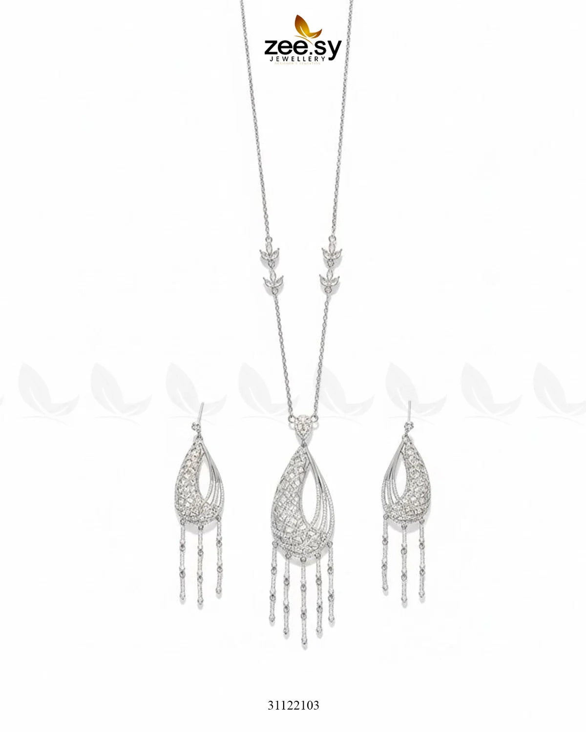 Cascade Dangle Necklace Set - Zeesy Jewellery