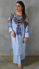 Serena by Madiha Gohar Unstitched Summer Suit-Celeste