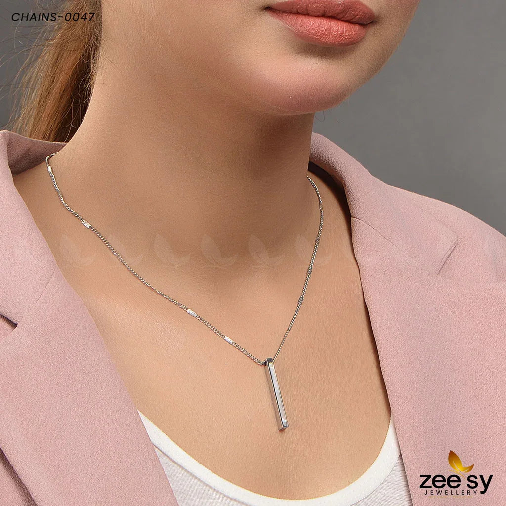 Chains-0047 Silver White - Zeesy Jewellery