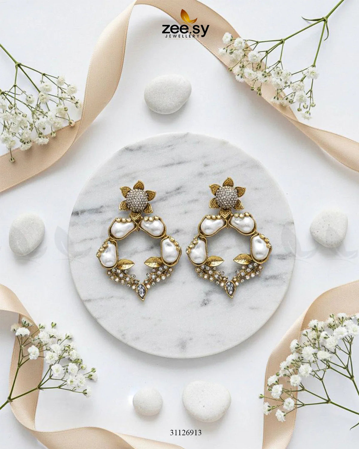 Antique Turkish Baroque Pearl Earrings - Zeesy Jewellery