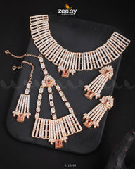 Bismah Maroof Bridal Sets Golden Champagne - Zeesy Jewellery