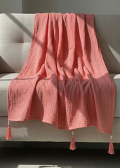 Nairah Crinkle Chiffon Dupatta Wrap-Peach Dupatta