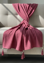 Nairah Crinkle Chiffon Dupatta Wrap-Rose Candy Dupatta