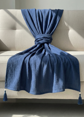 Nairah Crinkle Chiffon Dupatta Wrap-Blue Dupatta