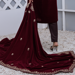 Silcot Regal Sapphire Velvet Shawl