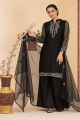 Silcot Stitched 3 Piece Embroidered Collection'2025-Zivara Wear