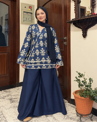 Urban Cut Embellished Cotton 2 Piece Co-Ord Set-UC|2P|C0299